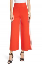 Veronica Beard Roland Side Stripe Wide Leg Pants at Nordstrom